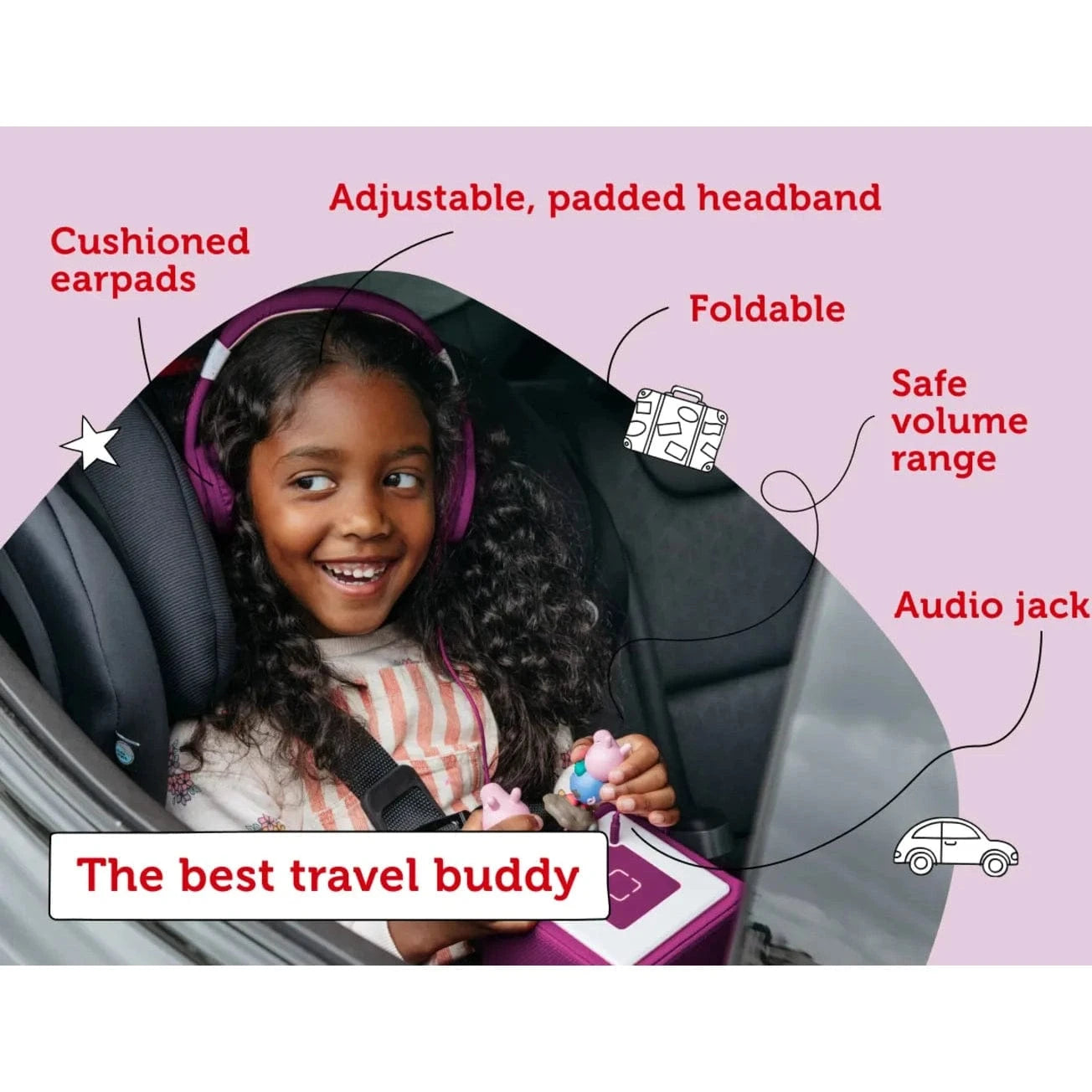 Tonies Foldable Headphones – Purple 4251192137869