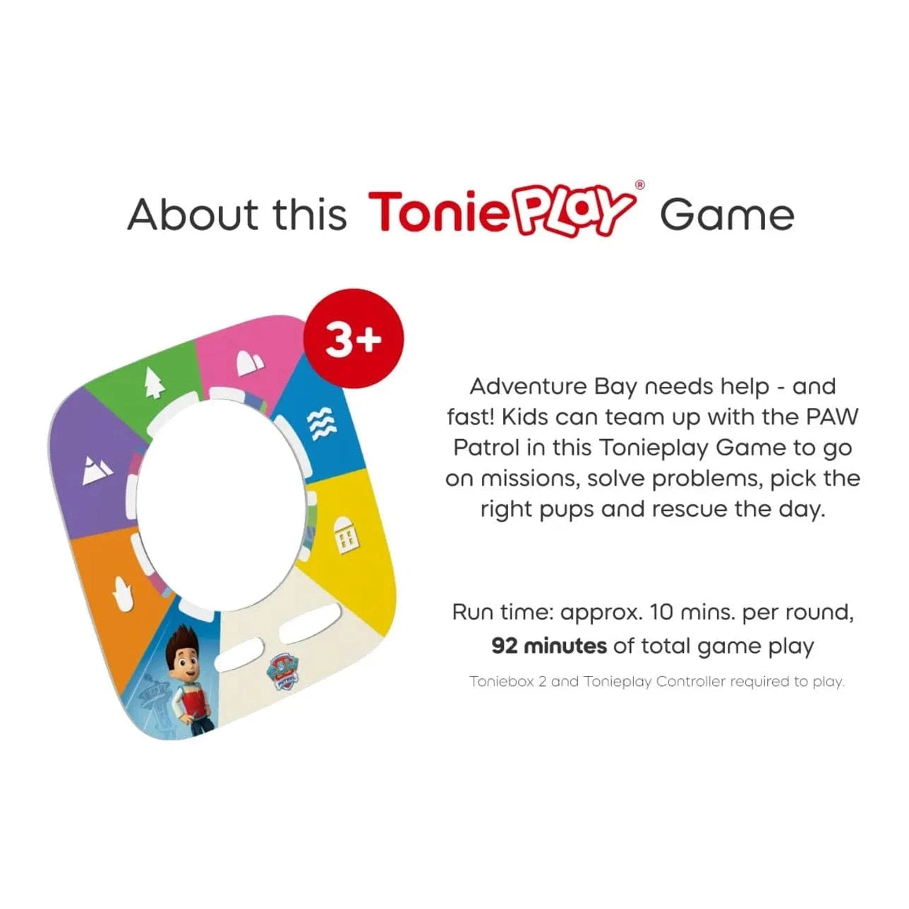 Tonies Tonieplay Paw Patrol - Adventure Bay Rescue Heroes Game for Toniebox 2 4251192168283