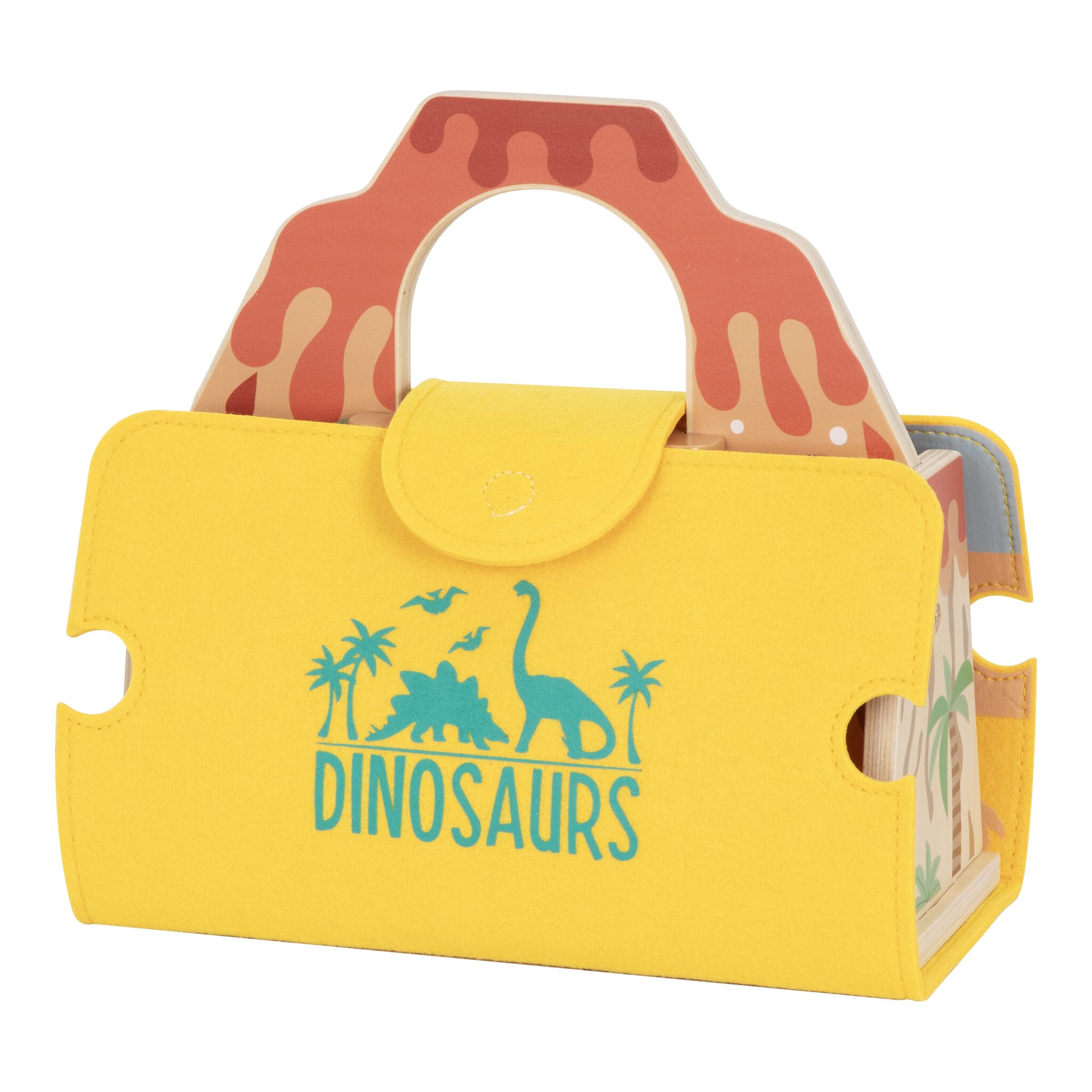 Tooky Toy Dinosaur World Wooden Portable Playset