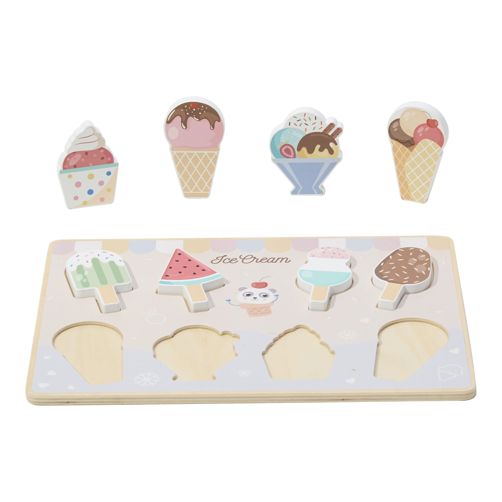 Tooky Toy Wooden Ice Cream Puzzle