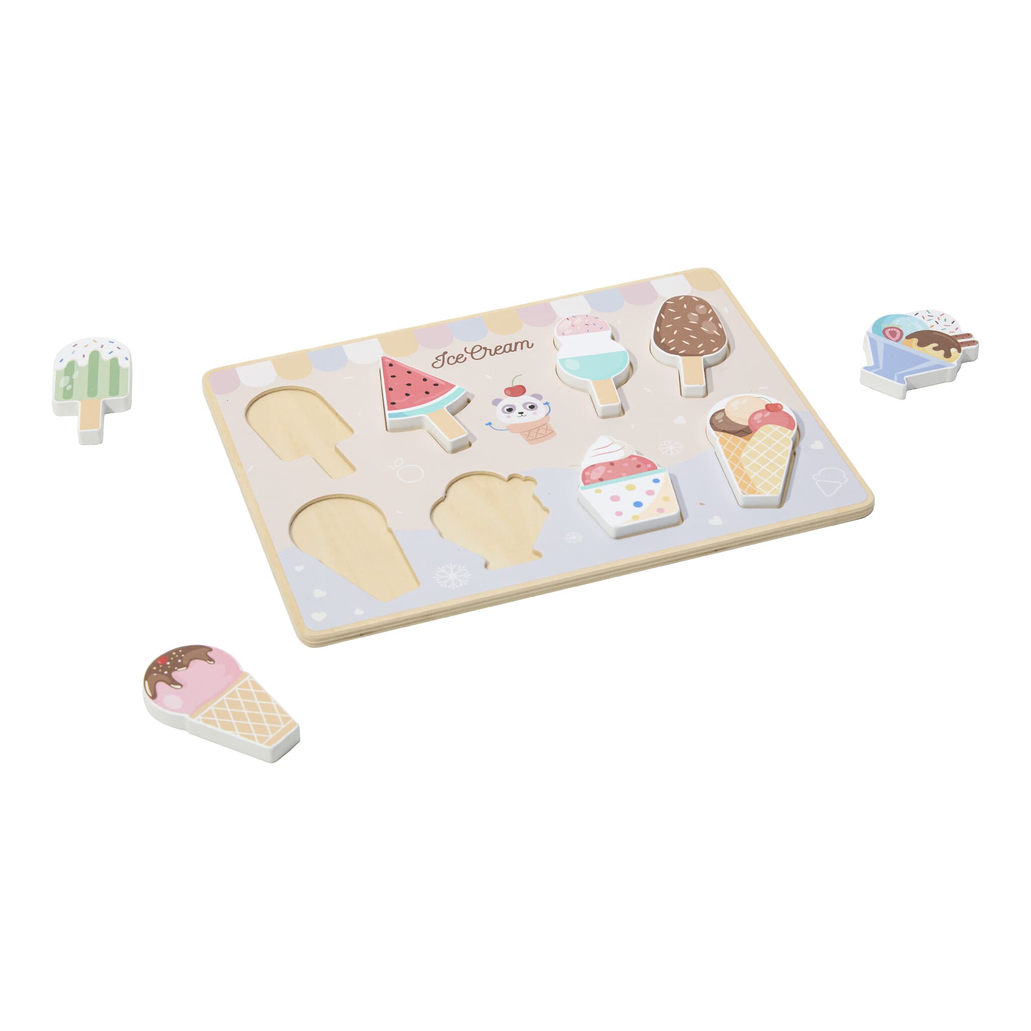 Tooky Toy Wooden Ice Cream Puzzle