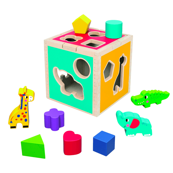 Tooky Toy's Wooden Animal Shape Sorter 6972633372776