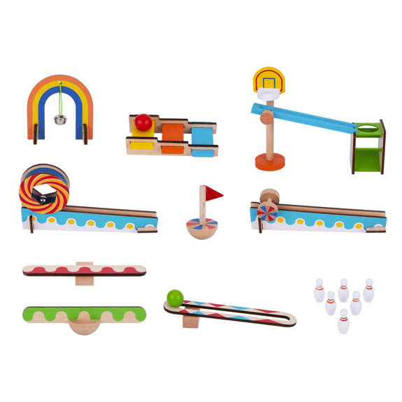 Tooky Toy's Wooden Domino Run 6973633374718