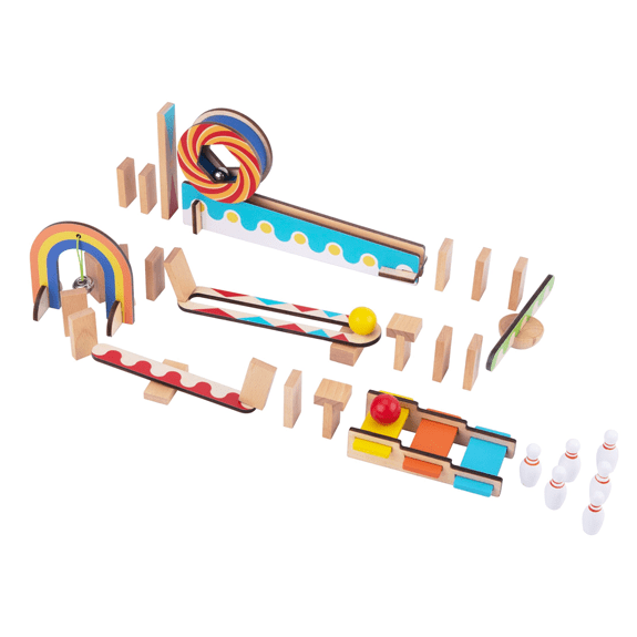 Tooky Toy's Wooden Domino Run 6973633374718