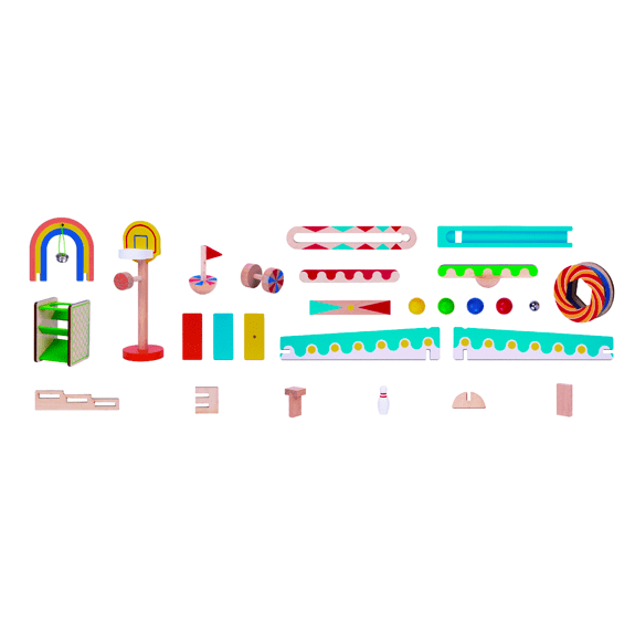 Tooky Toy's Wooden Domino Run 6973633374718