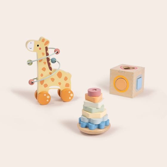 Tooky Toy - Wooden 3 in 1 Box - Giraffe 6976831553616