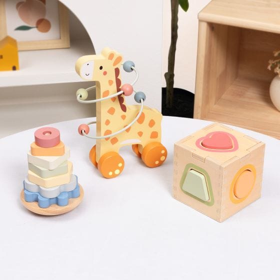 Tooky Toy - Wooden 3 in 1 Box - Giraffe 6976831553616