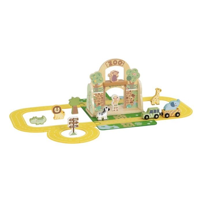 Tooky Toy - Wooden and Felt Zoo Play Set 6976831554873