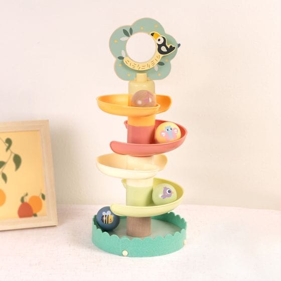 Tooky Toy - Wooden Ball Drop Tower 6972633378518