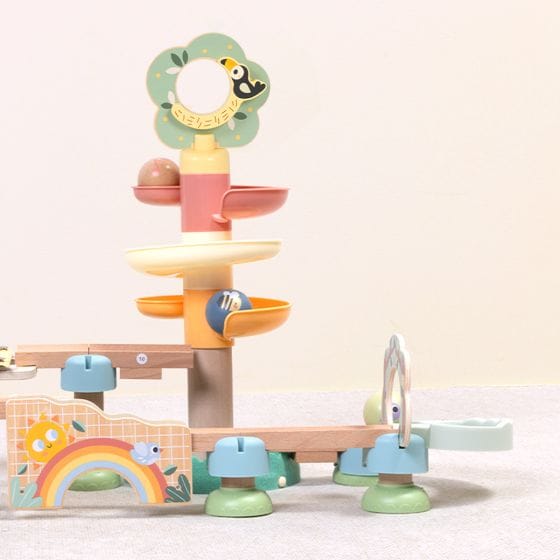 Tooky Toy - Wooden Ball Drop Track Set 6976831550196