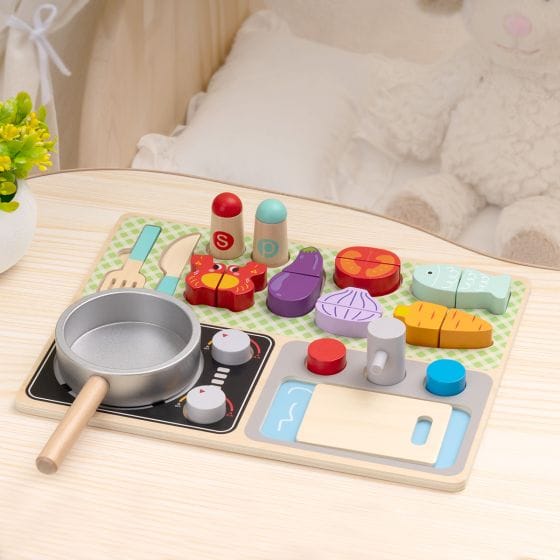 Tooky Toy - Wooden Kitchen Play Set 6972633378112