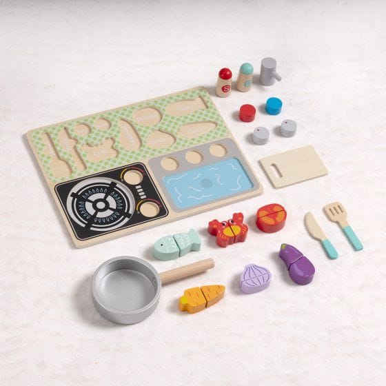 Tooky Toy - Wooden Kitchen Play Set 6972633378112