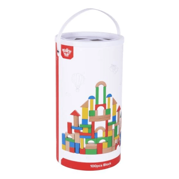 Tooky Toy's Wooden 100 Piece Blocks 6972633372561