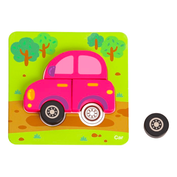 Tooky Toy's - Wooden 6 in 1 Mini Transportation Puzzle 6970090044380