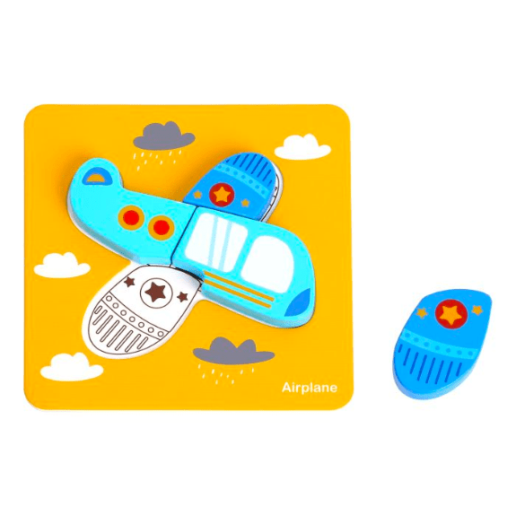 Tooky Toy's - Wooden 6 in 1 Mini Transportation Puzzle 6970090044380