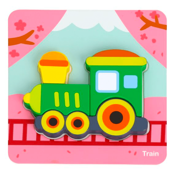 Tooky Toy's - Wooden 6 in 1 Mini Transportation Puzzle 6970090044380