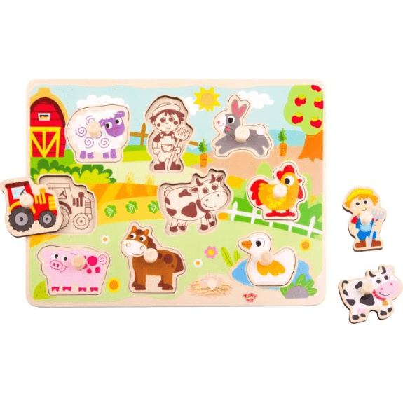 Tooky Toy's Wooden Farm Puzzle 6970090043215