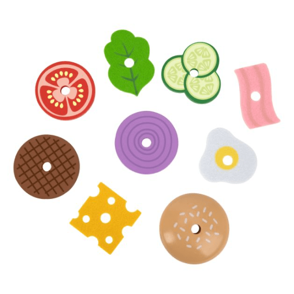 Tooky Toy's Wooden Making A Burger 6972633372325