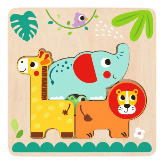 Tooky Toy's Wooden Multi-Layered Animal Puzzle 6972633372844