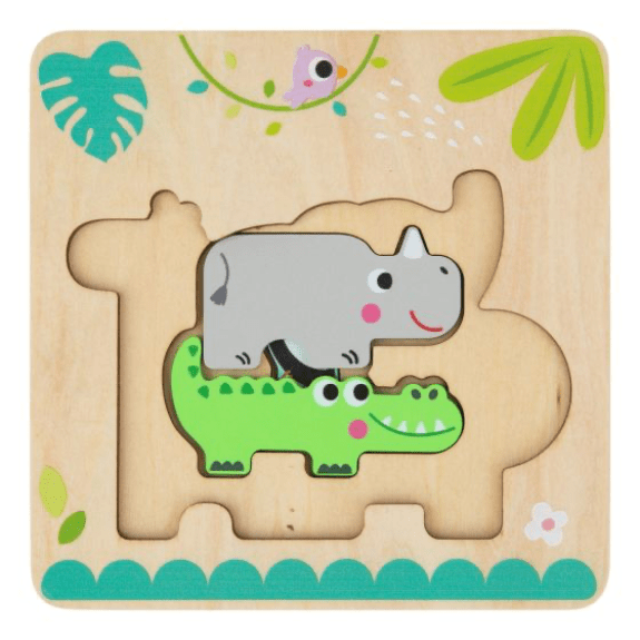 Tooky Toy's Wooden Multi-Layered Animal Puzzle 6972633372844