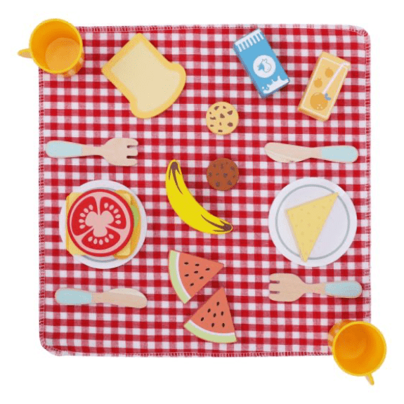 Tooky Toy's Wooden Picnic Basket 6972633375678