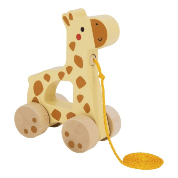 Tooky Toy's Wooden Pull Along Giraffe 6972633376354