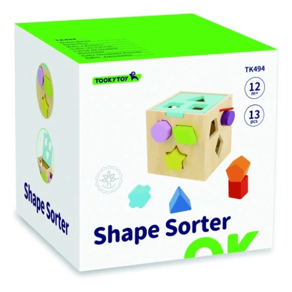 Tooky Toy's Wooden Shape Sorter 6972633374589