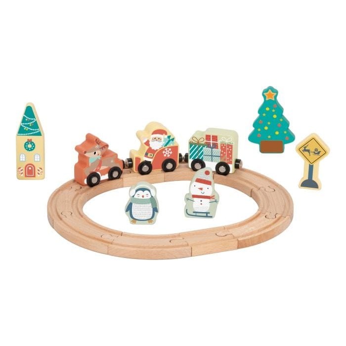 Wooden Christmas Tabletop Railroad 6976831552251