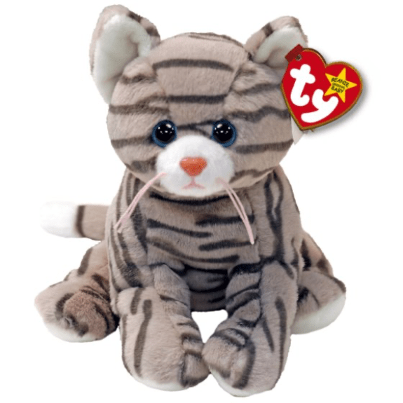 Ty Original Beanie Babies- Reg- Silver II Tabby Cat 008421413164