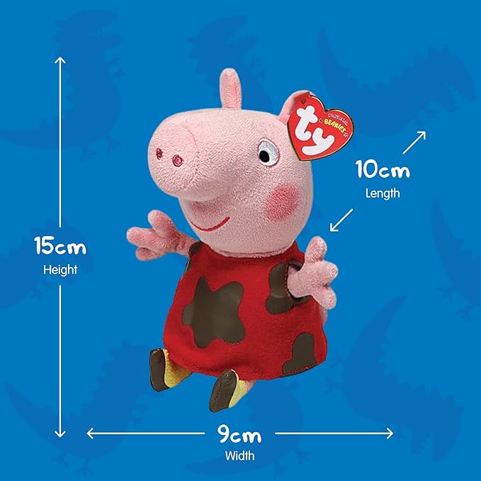 Ty - Peppa Pig - Muddy Puddles Beanie Soft Plush Toy for Kids 008421462087