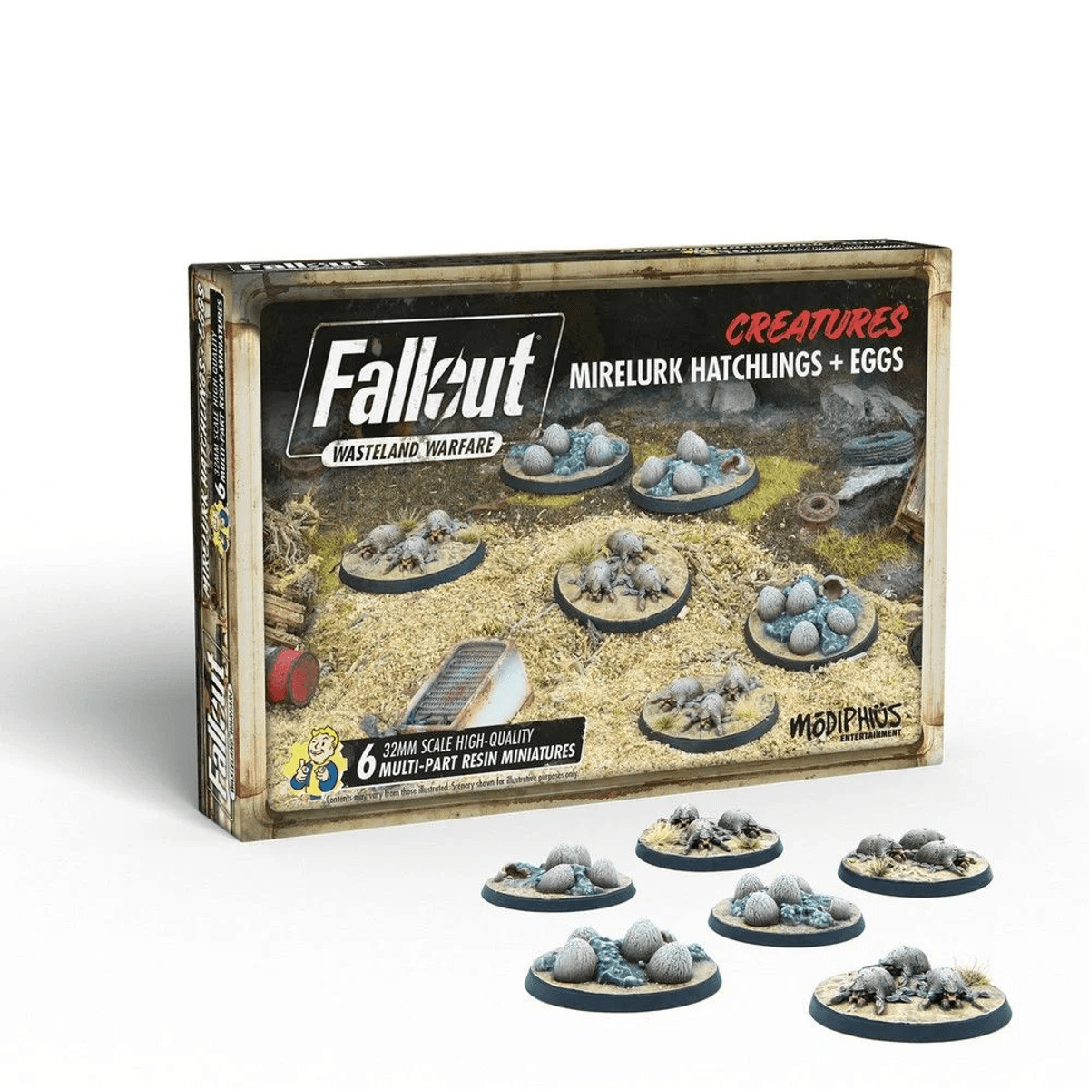 Fallout: Wasteland Warfare – Mirelurk Hatchlings + Eggs Miniatures Set