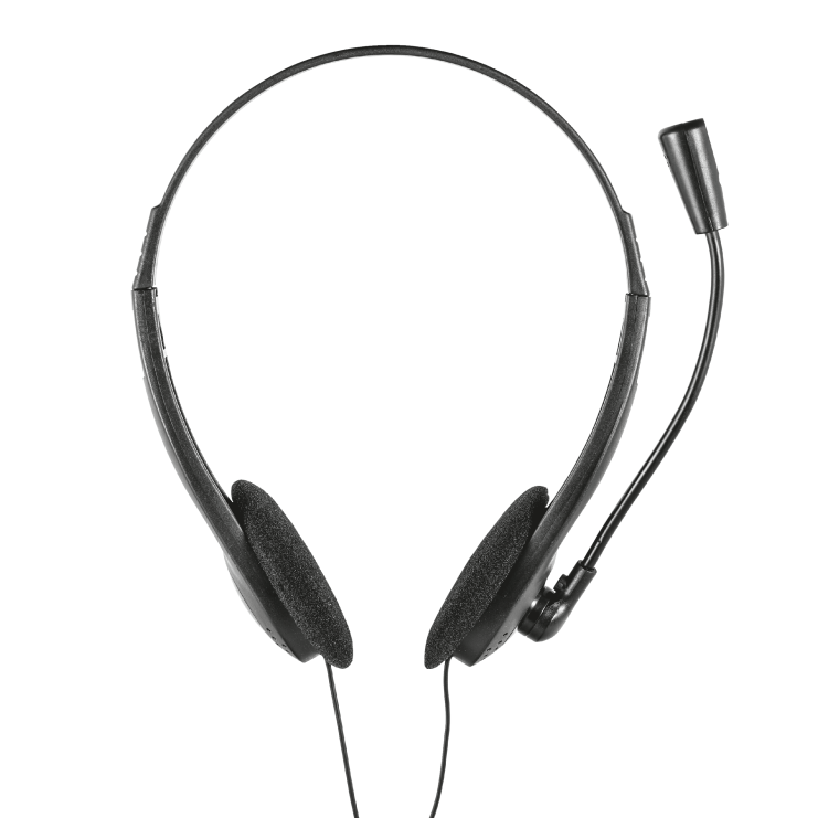 Trust Ziva Chat Wired Stereo Headset with Microphone - Black
