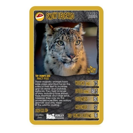 Awesome Animals - Top Trumps Card Game 5036905044066
