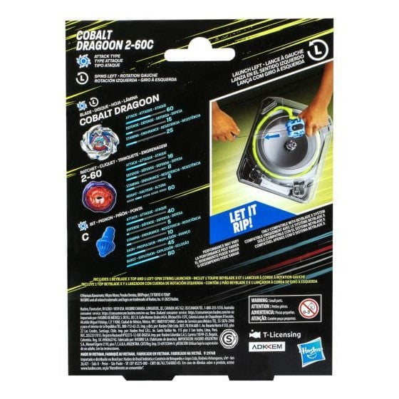 Beyblade X Cobalt Dragoon 2-60C Launcher Set 5010996290021