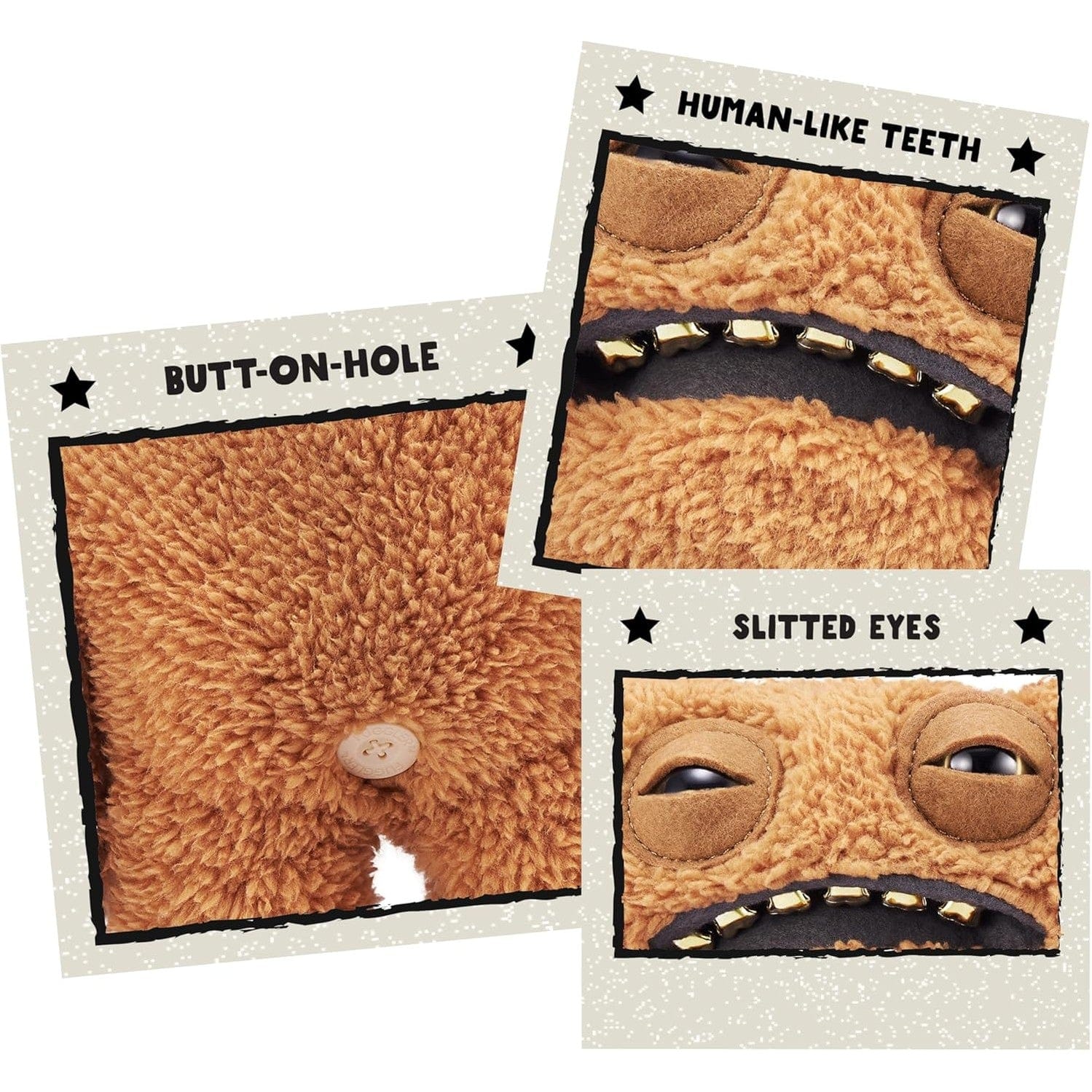 Fuggler 9" Soft Plush Toy Gold Fuggs - Gnawing Terror -Teeth 193052074416