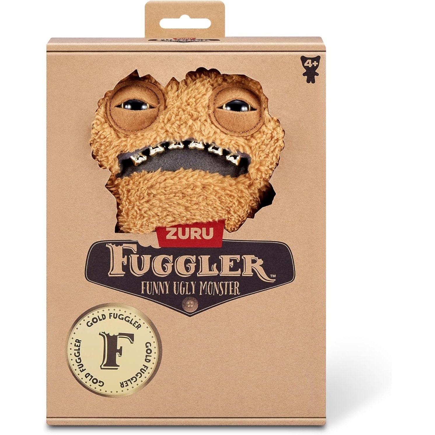 Fuggler 9" Soft Plush Toy Gold Fuggs - Gnawing Terror -Teeth 193052074416