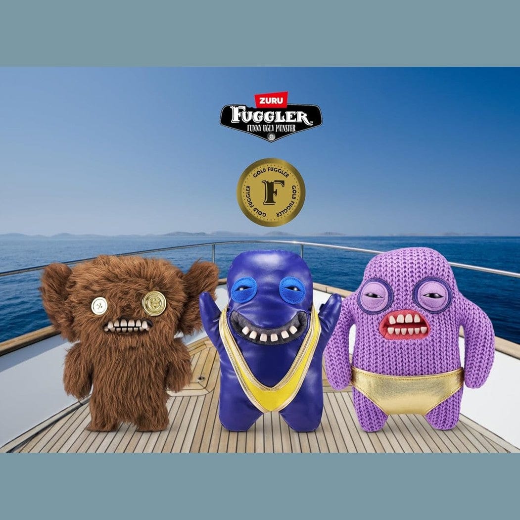 Fuggler 9" Soft Plush Toy Gold Fuggs - Grumpy Grumps - Eyes 193052074409