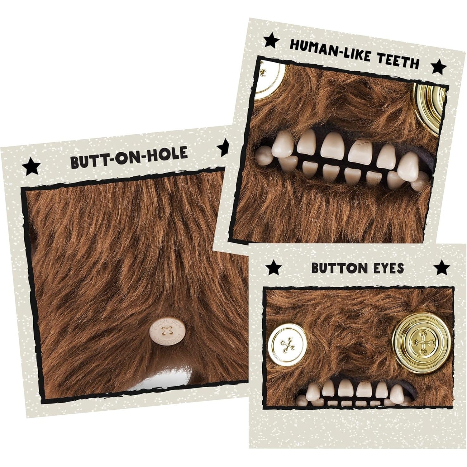 Fuggler 9" Soft Plush Toy Gold Fuggs - Grumpy Grumps - Eyes 193052074409