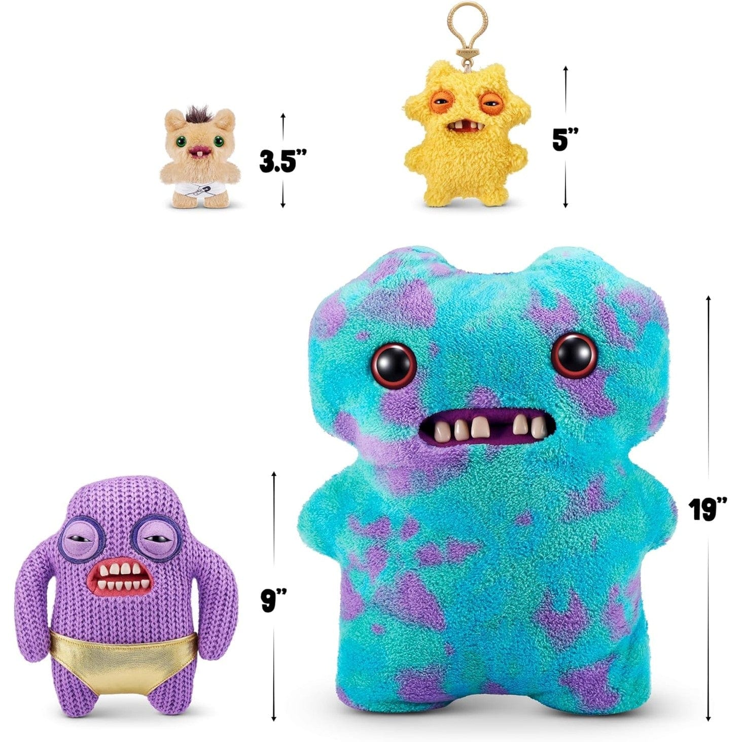 Fuggler 9" Soft Plush Toy Gold Fuggs - Mr Needles - Pants 193052074379