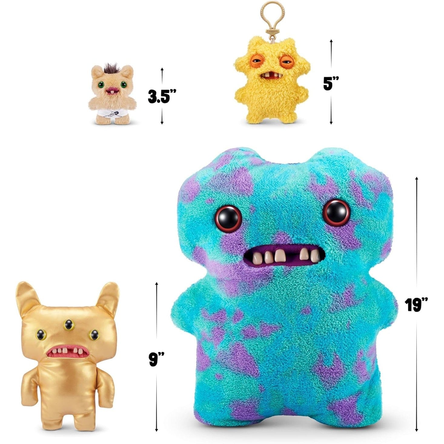 Fuggler 9" Soft Plush Toy Gold Fuggs - Reeko - All over Gold 193052074355