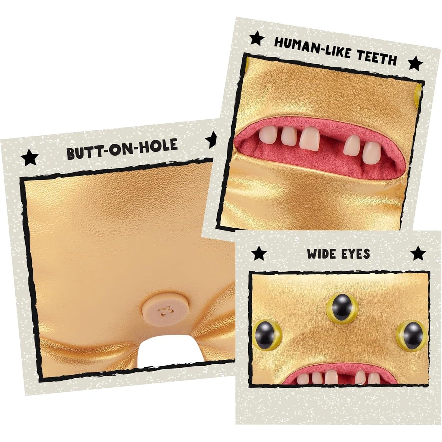 Fuggler 9" Soft Plush Toy Gold Fuggs - Reeko - All over Gold 193052074355