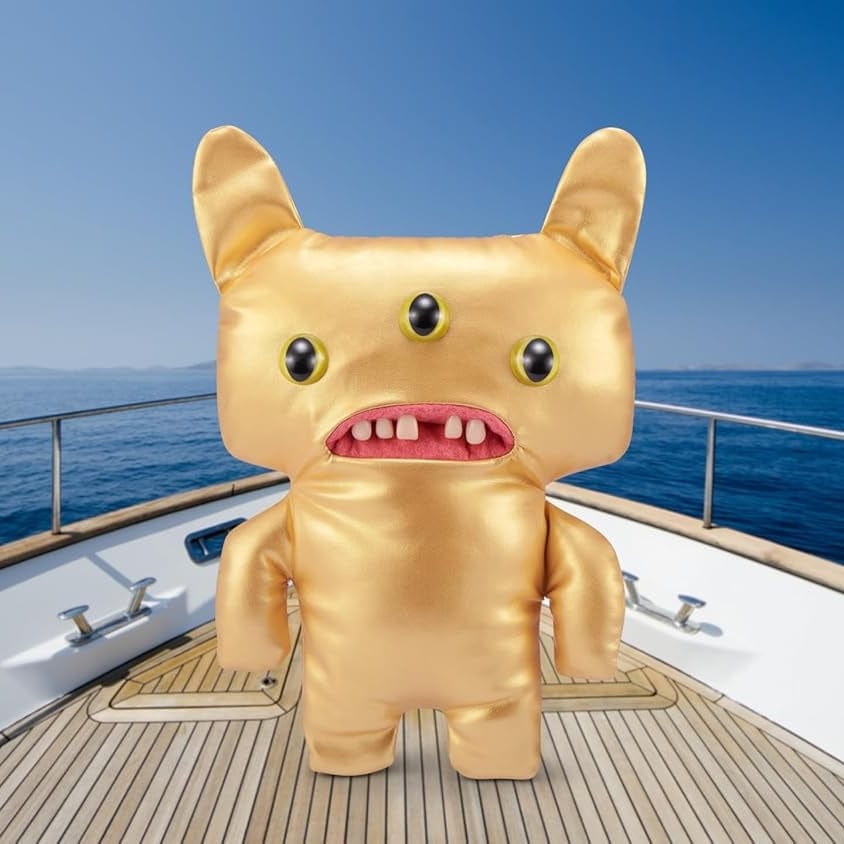 Fuggler 9" Soft Plush Toy Gold Fuggs - Reeko - All over Gold 193052074355