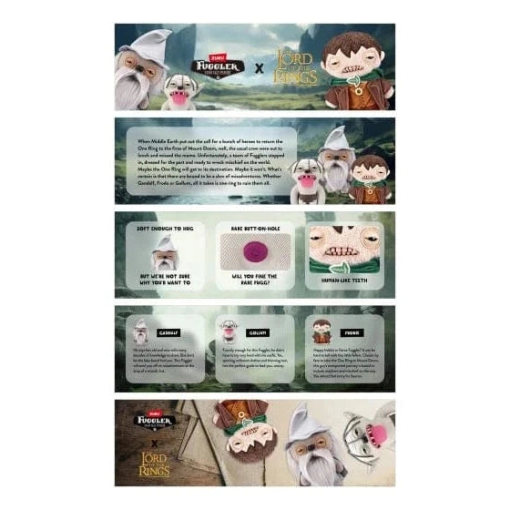 Fuggler 9" Soft Toy Lord of the Rings - Gollum