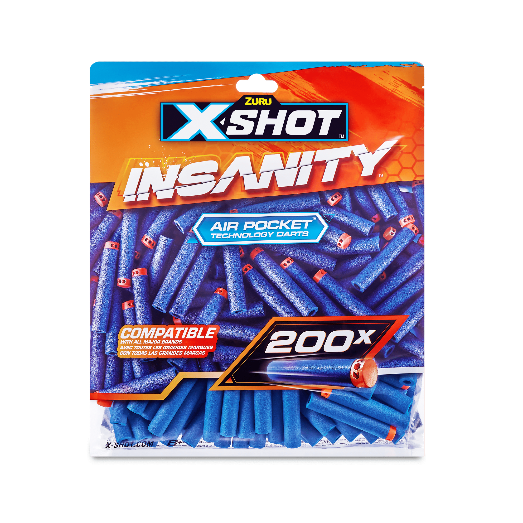 X-Shot Insanity 200 Pack Refill Darts 193052052421