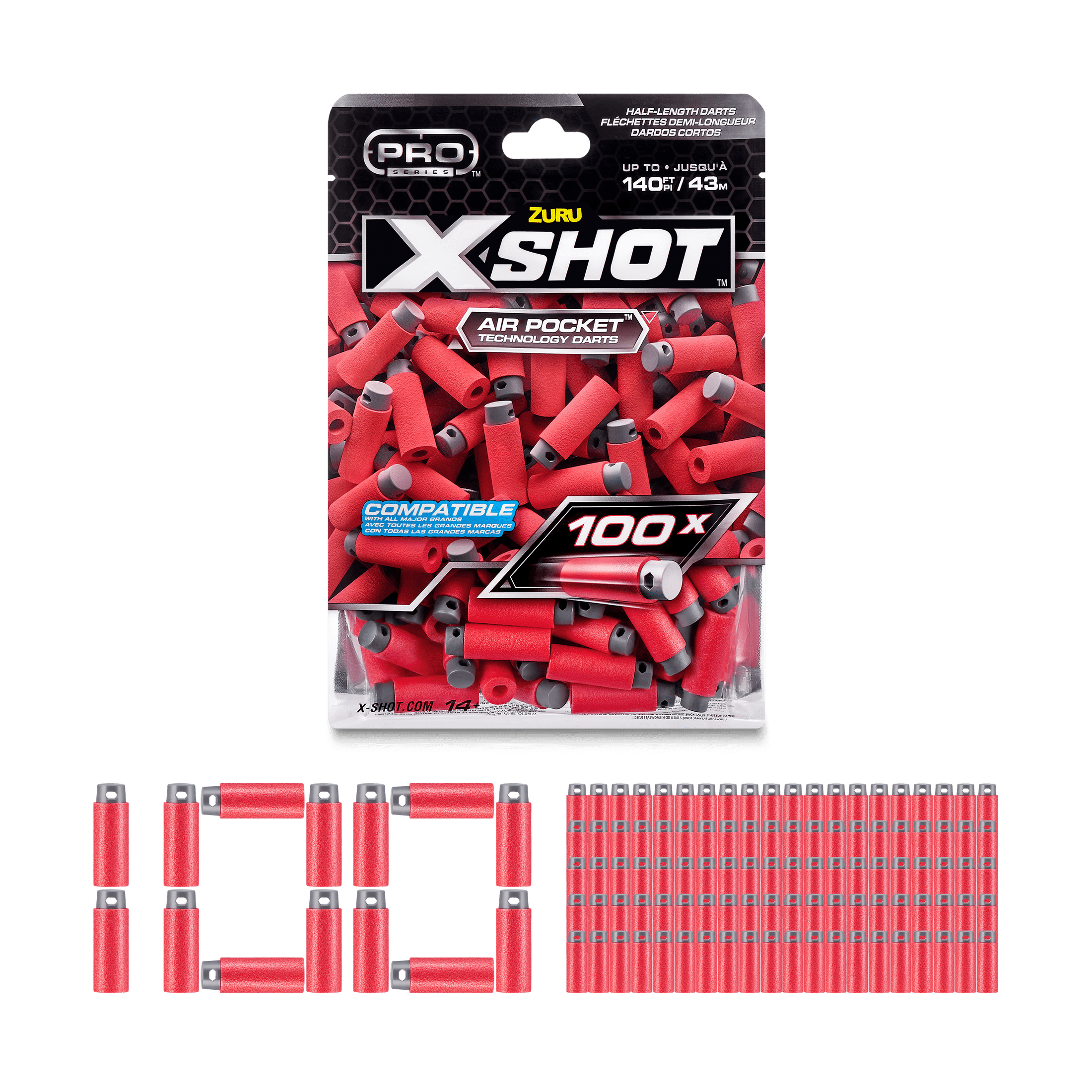 X-Shot - Pro 100 Pack Refill Darts 193052050069