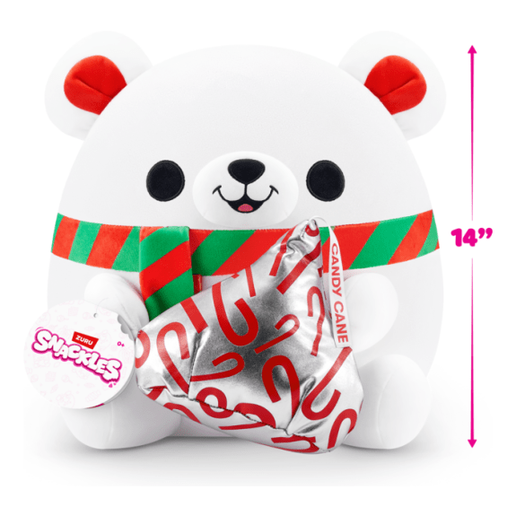 Snackles Christmas 14in Plush S1 - Polar Bear and Kisses 193052069986