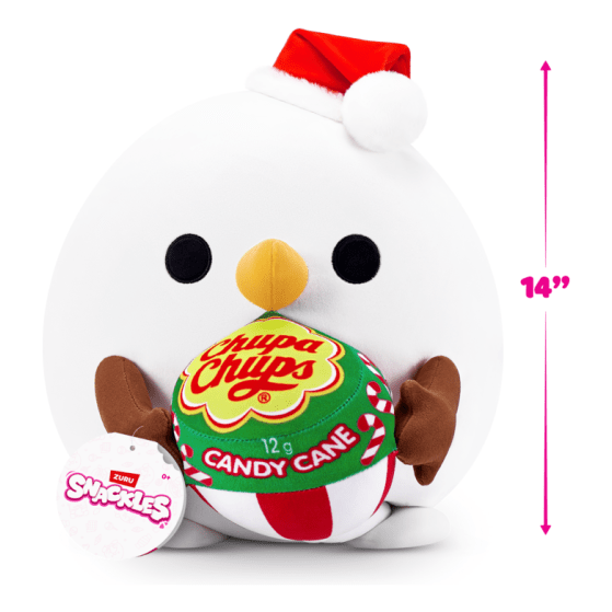 Snackles Christmas 14in Plush S1 - Snowman and Candy Cane Chupachups 193052069955