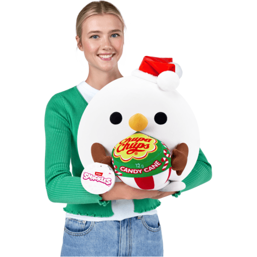 Snackles Christmas 14in Plush S1 - Snowman and Candy Cane Chupachups 193052069955