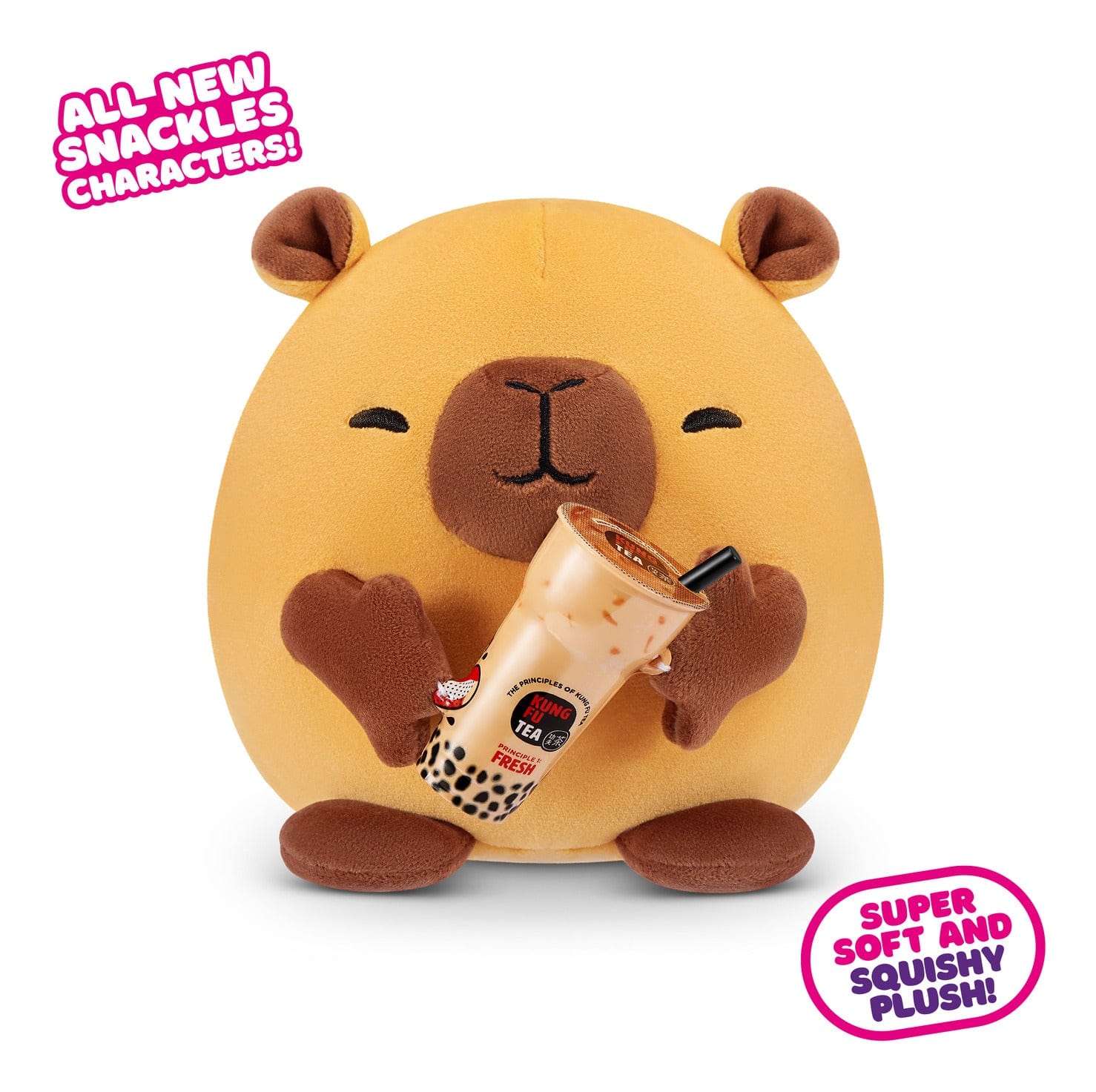 SnackSnackles Super Sized 14 inch Squishy plush Capybara & Kung Fu Tea 193052065124