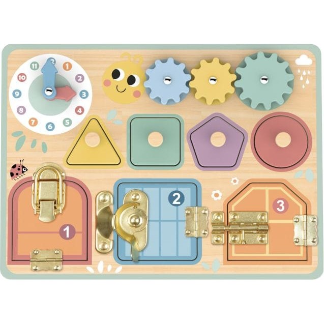 Tooky Toy - Wooden Busy Board 6972633378174